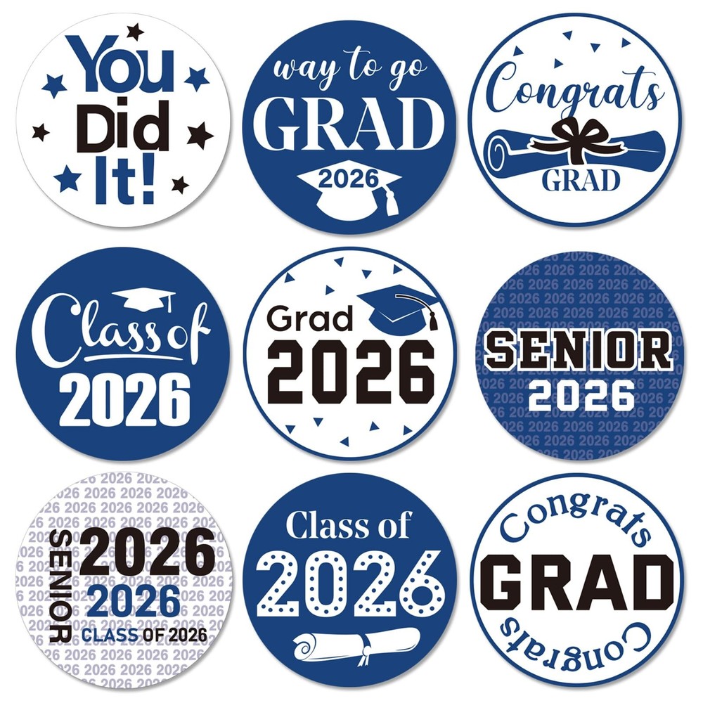 504 Pieces 2026 Graduation Stickers Congrats Grad Senior Class of 2026 Party …