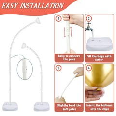 8FT & 6FT Balloon Arch Stand Flexible Top Balloon Arch Kit Half Arch Balloon …
