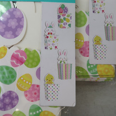 Large Easter Spring Bunny Party Supply Lot Napkins plates table cloths Bags Pan