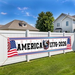 250Th Anniversary Banner, 1776-2026 USA Patriotic Outdoor Sign, 4Th of July Home