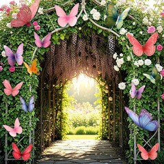 18 Pcs 3D Large Butterfly Wall Decor – Pastel Hanging Decorations for Parties, W