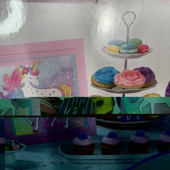 Enchanted Unicorn Birthday Party Customizable Chalkboard Sign & 4 Paper Inserts