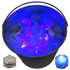 Super Bowl Party Beer Ice Bucket Lights Submersible LED Bright Festive 36 Blue