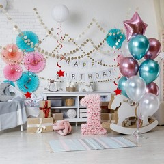 24 Set Red Stars Hanging Decorations Stars Streamers Ceiling Decorations