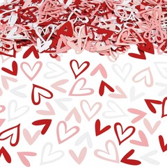 200Pcs Red and Pink Valentines Day Heart Confetti Valentines Day Table Confet…
