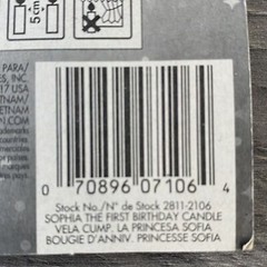Wilton Disney Sofia The First Birthday Party Cake Decorations Candles 1 Piece