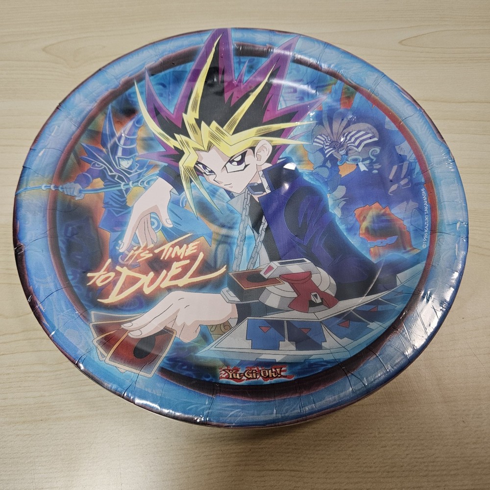 Yu-Gi-oh! Yugioh Package Plates 9in 1996 Party Supplies «It’s Time To Duel» VTG