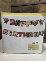 Minecraft Themed Happy Birthday Party Supplies/Decorations Hangers
