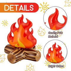 4 Pieces of 12 Inch Inflatable Campfire Props Fake Camping Party Campfire Party