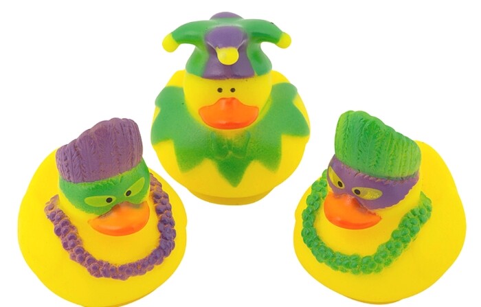 Mardi Gras Rubber Duckies Set of 3(Free Shipping with 6 Purchases)