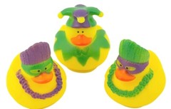 Mardi Gras Rubber Duckies Set of 3(Free Shipping with 6 Purchases)