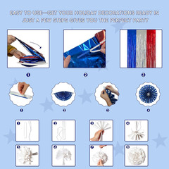 28 Pcs Fourth/4Th of July Decorations, 250Th Anniversary Patriotic Memorial Deco