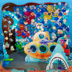 9pcs under the Sea Party Tropical Fish Decorations Banners Ocean Themed Supplies
