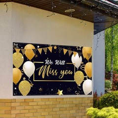 We Will Miss You Banner- Extra Large 72 x 44 Inch, Graduation Backdrop for 20…