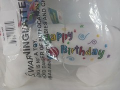 Happy Birthday 11″ Long Autograph Plush Stuffed Dog New