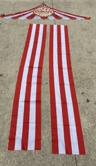 Circus Theme Striped Fabric Backdrop Party Decoration Big Top Tent Banner!