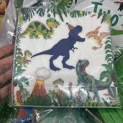 HUGE LOT Dinosaur Two Rex Birthday Decorations Party Supplies NEW 2nd Plates