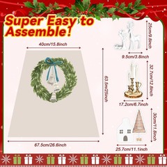 Cardboard Fireplace for Christmas Large Prop 3D Fake Centerpiece 38 x 30 x 7