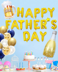50Pc Fathers Day Balloon Decoration Set Banner Letters Photo Booth Party DecorXL