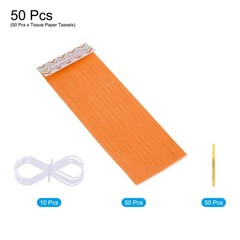 50Pcs Dark Orange Tassel Garland Banner with Rope