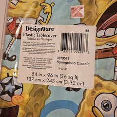 SpongeBob Birthday Party Set Tablecover Banner Invitations New Sealed