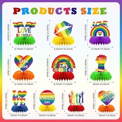 10 Pcs Pride Month Table Decorations, Pride Centerpieces for Pride Month Style