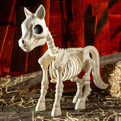 25″ x 23″ Standing Pony Plastic Skeleton Halloween Decoration – Morris Costumes