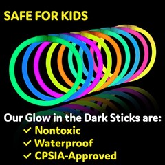 PartySticks Glow Sticks 800 pack 8 Inch Glow in The Dark Light Up Sticks Par…