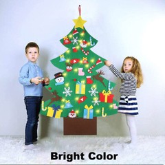 4FT DIY Felt Christmas Tree w/ 36pcs Ornaments 5M 50LED Warm White String Lights