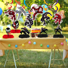VENOM Tableware party supplies decoration balloons theme birthday cupcake topper