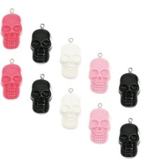 Hanging Halloween Party Supplies For Girls & Women / Banner & 10 Skulls – New