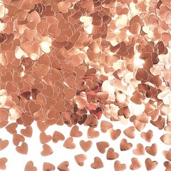 60g Rose Gold Heart Table Confetti Foil Metallic Shaped Glitter Valentines Day
