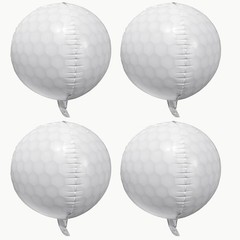 22 Inch 4D Golf Balloons, 4pcs Set, Realistic Golf Ball Design, Party Decorat…