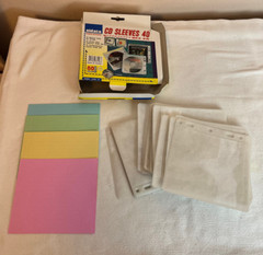 28 CD Sleeves Aidata Computer Accessories Fits 3 or 2 Ring Binder OPEN BOX New