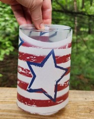 NEW! USA Flag Translucent Wraps for Flameless Candles -2 Pack -Reusable!