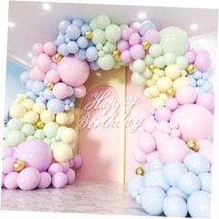 Rainbow Balloon Garland Kit 181Pcs Macaron Easter Balloon Arch Kit, Pastel