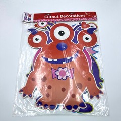 Oriental Trading Company 4 Piece Cutout Decorations Valentine Monsters 10”X15”
