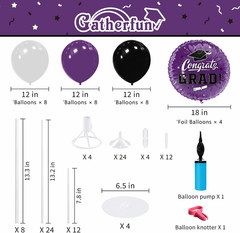 4Pcs Class of 2026 Graduation Balloon Stands Congrats Grad Party Centerpieces