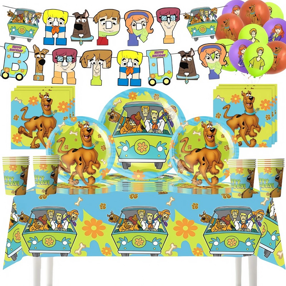 Scooby-doo Birthday Party Decoration Tableware Set