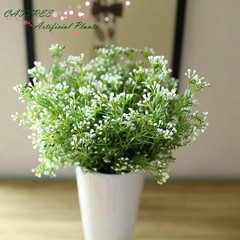CATTREE Artificial Plants, Faux Plastic Pearl 13.5 inches, Grass-4pcs