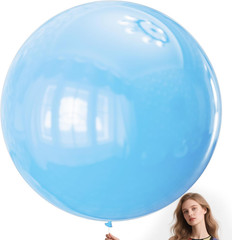 Light Blue Balloons 9Pcs 36 Inch Extra Large Big Jumbo Giant Baby Sky Aqua Blue