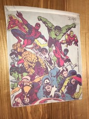 Vintage Marvel Comics Group FLAG Wall Decoration Banner Backdrop 1985