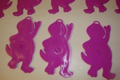 1993 Barney the purple Dinosaur plastic ballon weight lot of 10 new NOS