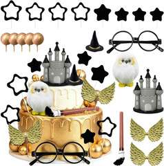 20 PCS Wizard Party Supplies Birthday Cake Decor Birthday Party Favors Magical W