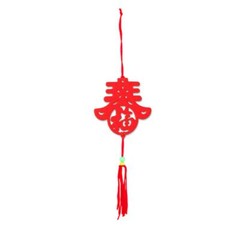 6pcs Chinese Lantern Ornaments New Year Flannel Pendant Spring Festival E4