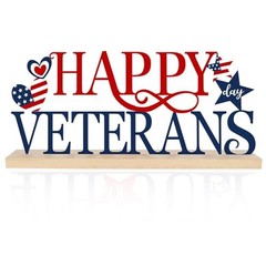COCHIE Metal Happy Veterans Day Sign, Thank You Veteran Table Centerpieces