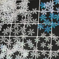 1200Pcs Snowflakes Confetti Decorations for Christmas, White and Blue,white