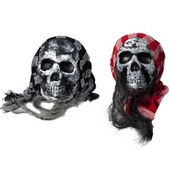 4pc-6in Hanging Foam PIRATE SKULL w/BANDANA Tiki Bar Crafts Prop Decoration-ASTD