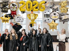 24Pcs Graduation Party Balloons Class of 2026 Congrats Grad Foil Balloons for…