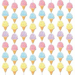 12 Pcs Ice Cream Banners Summer Party Decorations Garland Kit Ice Cream Hangi…